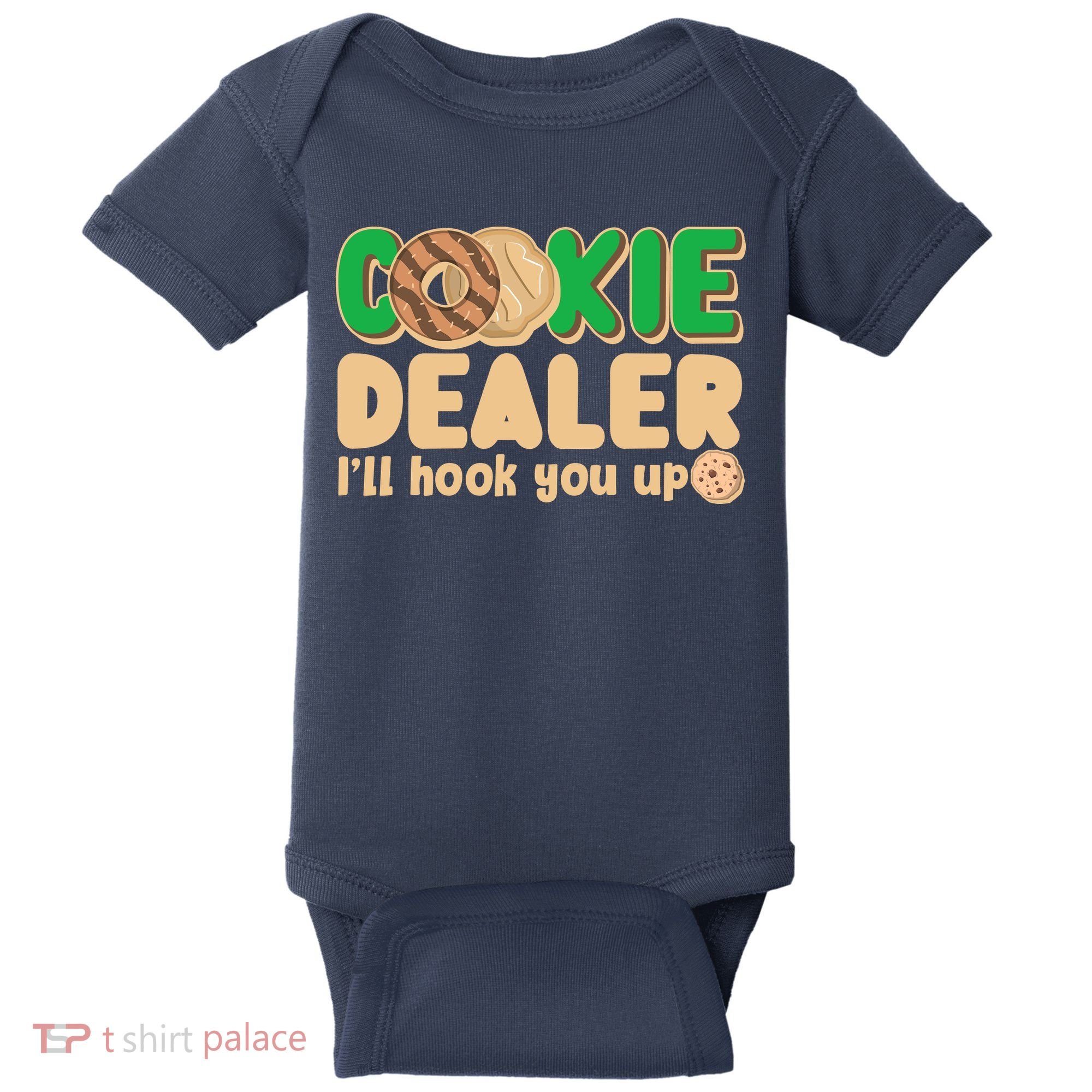 Funny Girl Scout Cookie Dealer I'll Hook You Up Baby Bodysuit
