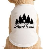 Funny Golfer Stupid Trees Doggie Tank thumb 0