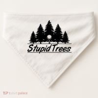 Funny Golfer Stupid Trees USA-Made Doggie Bandana thumb 0