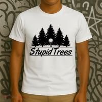 Funny Golfer Stupid Trees T-Shirt thumb 3