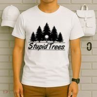 Funny Golfer Stupid Trees T-Shirt thumb 6