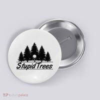 Funny Golfer Stupid Trees Button thumb 0