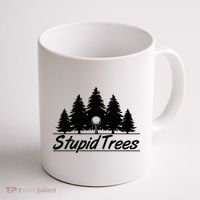 Funny Golfer Stupid Trees Coffee Mug thumb 1
