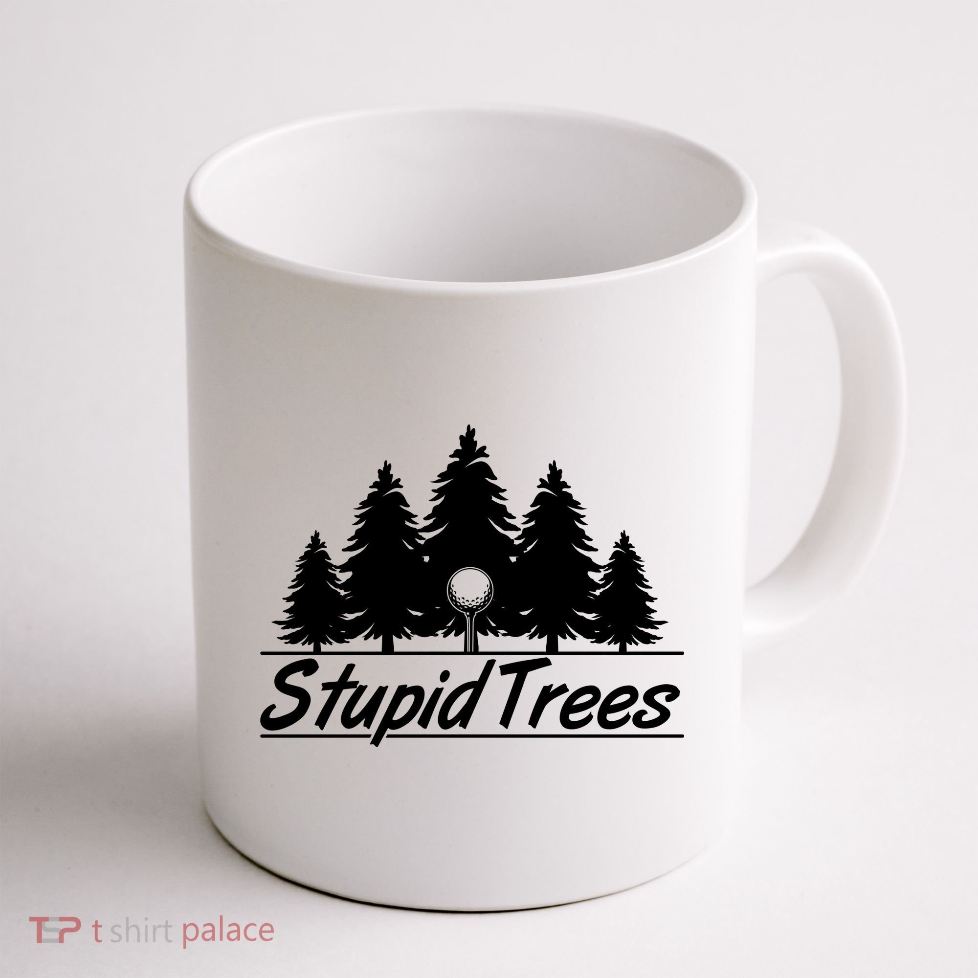 Funny Golfer Stupid Trees Coffee Mug