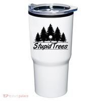 Funny Golfer Stupid Trees Tumbler thumb 0