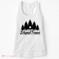 Funny Golfer Stupid Trees Women's Tank Top thumb 0