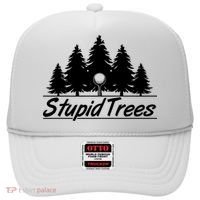 Funny Golfer Stupid Trees Hat thumb 0