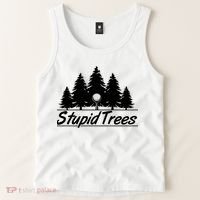 Funny Golfer Stupid Trees Tank Top thumb 2