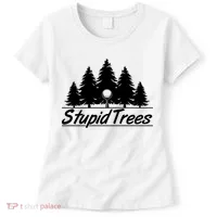 Funny Golfer Stupid Trees Women's T-Shirt thumb 0