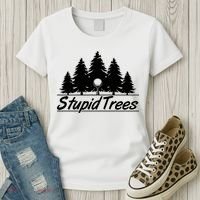 Funny Golfer Stupid Trees Women's T-Shirt thumb 3