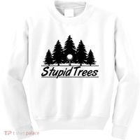 Funny Golfer Stupid Trees Kids Sweatshirt thumb 0
