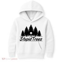 Funny Golfer Stupid Trees Kids Hoodie thumb 0