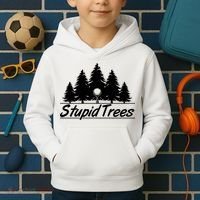 Funny Golfer Stupid Trees Kids Hoodie thumb 2