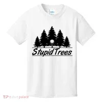 Funny Golfer Stupid Trees Kids T-Shirt thumb 0