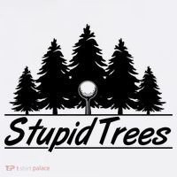 Funny Golfer Stupid Trees Kids T-Shirt thumb 4