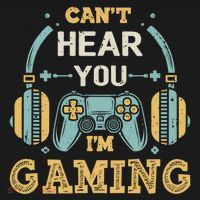 Funny Gamer Saying I CanT Hear You IM Gaming Cool Gift USA-Made Doggie Bandana thumb 2