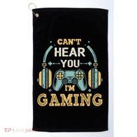 Funny Gamer Saying I CanT Hear You IM Gaming Cool Gift Golf Towel thumb 0