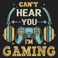 Funny Gamer Saying I CanT Hear You IM Gaming Cool Gift Golf Towel thumb 3
