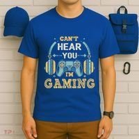 Funny Gamer Saying I CanT Hear You IM Gaming Cool Gift T-Shirt thumb 6