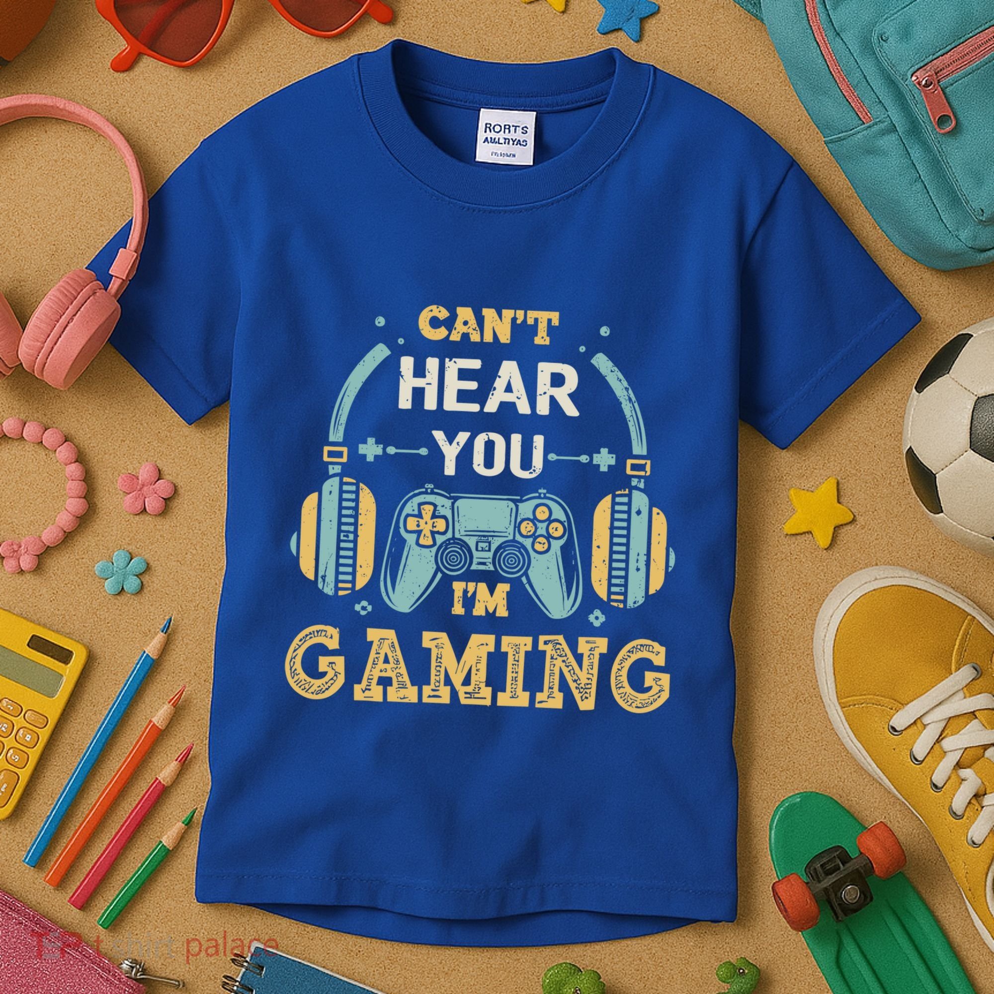 Funny Gamer Saying I CanT Hear You IM Gaming Cool Gift Kids T-Shirt