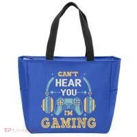 Funny Gamer Saying I CanT Hear You IM Gaming Cool Gift Tote Bag thumb 0