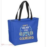 Funny Gamer Saying I CanT Hear You IM Gaming Cool Gift Tote Bag thumb 2
