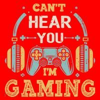 Funny Gamer Saying I CanT Hear You IM Gaming Cool Gift Santa Hat thumb 1