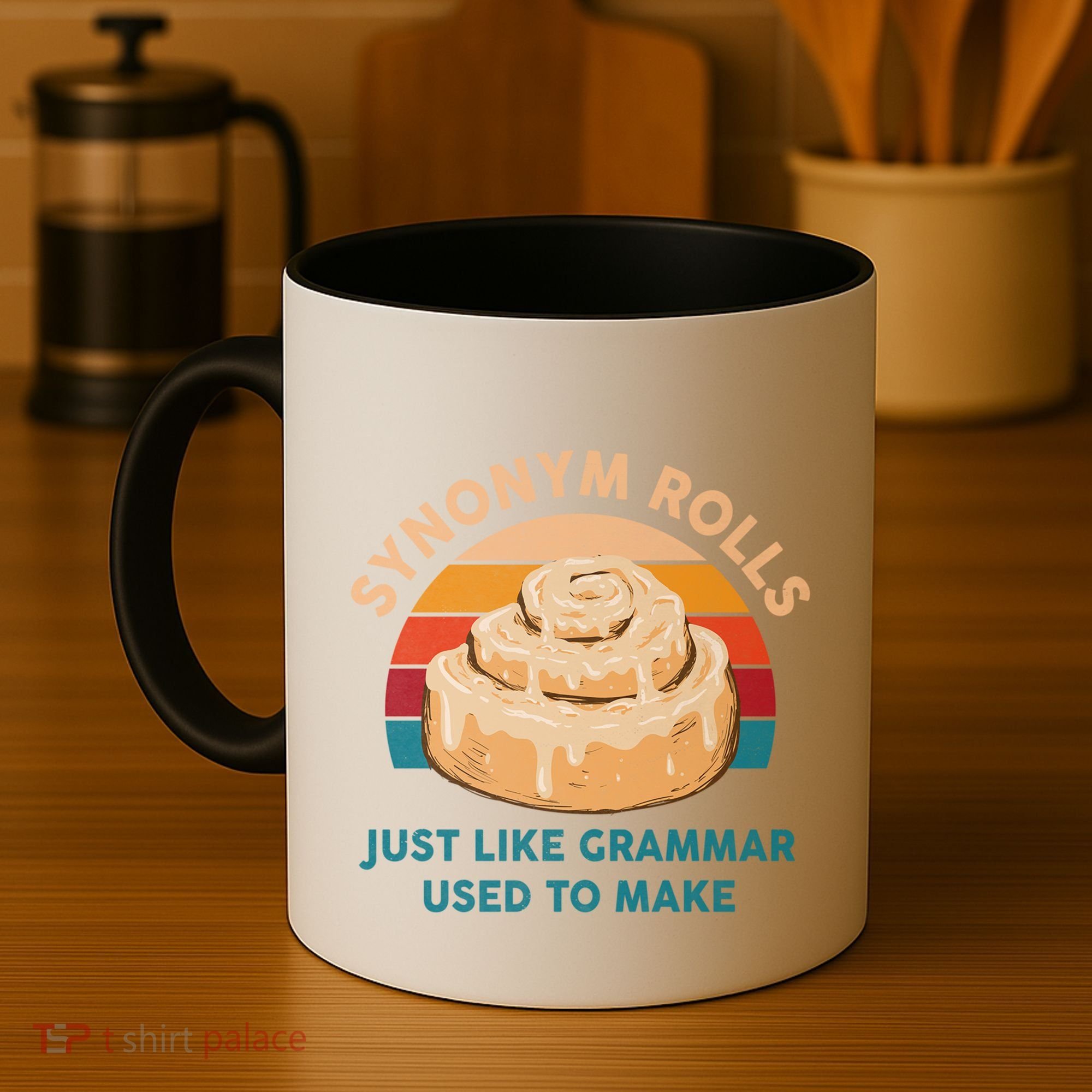 Funny Gift Synonym Rolls English Teacher Student Retro Coffee Mug