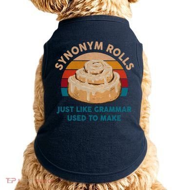 Funny Gift Synonym Rolls English Teacher Student Retro Doggie Tank