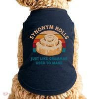 Funny Gift Synonym Rolls English Teacher Student Retro Doggie Tank thumb 0