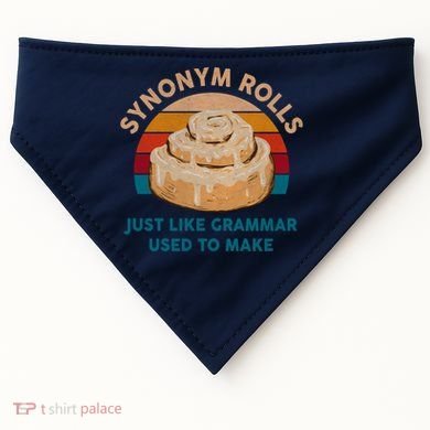 Funny Gift Synonym Rolls English Teacher Student Retro USA-Made Doggie Bandana