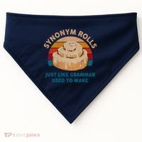 Funny Gift Synonym Rolls English Teacher Student Retro USA-Made Doggie Bandana thumb 0