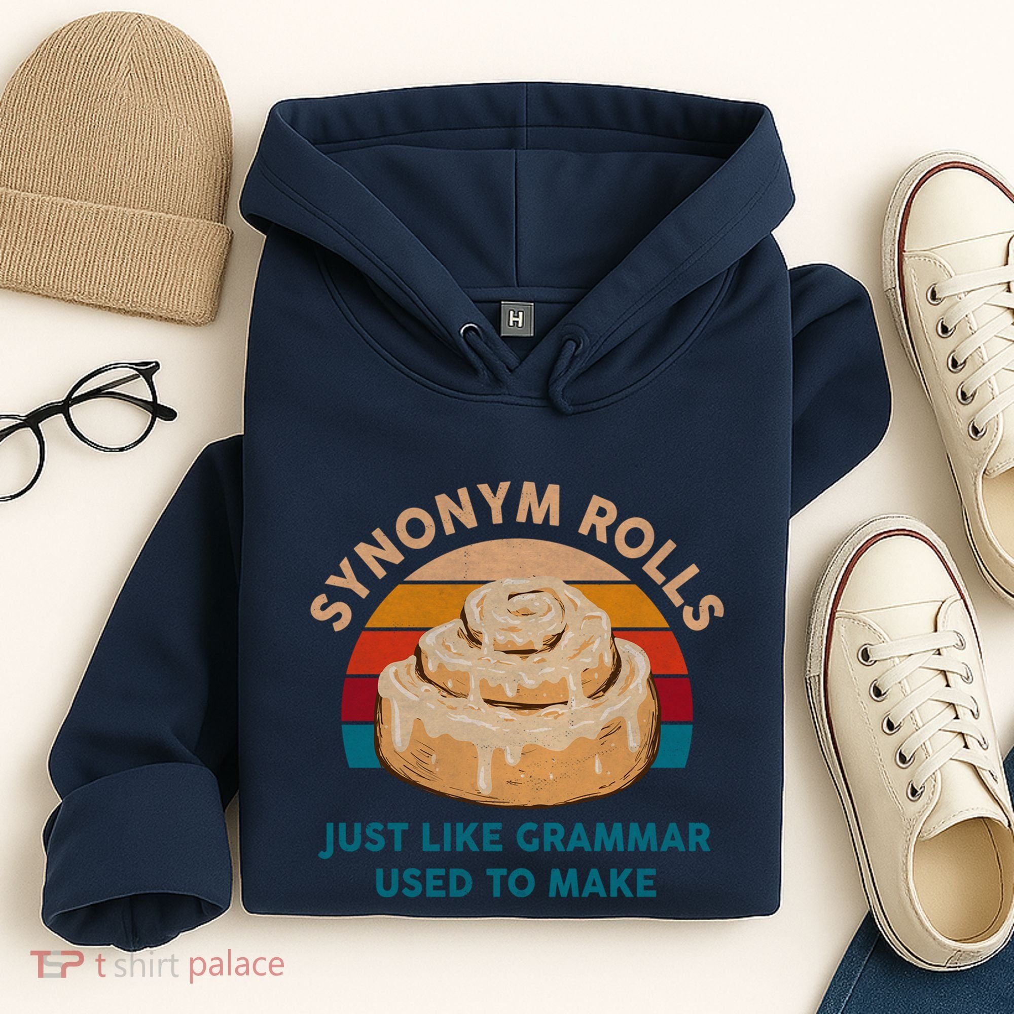 Funny Gift Synonym Rolls English Teacher Student Retro Hoodie