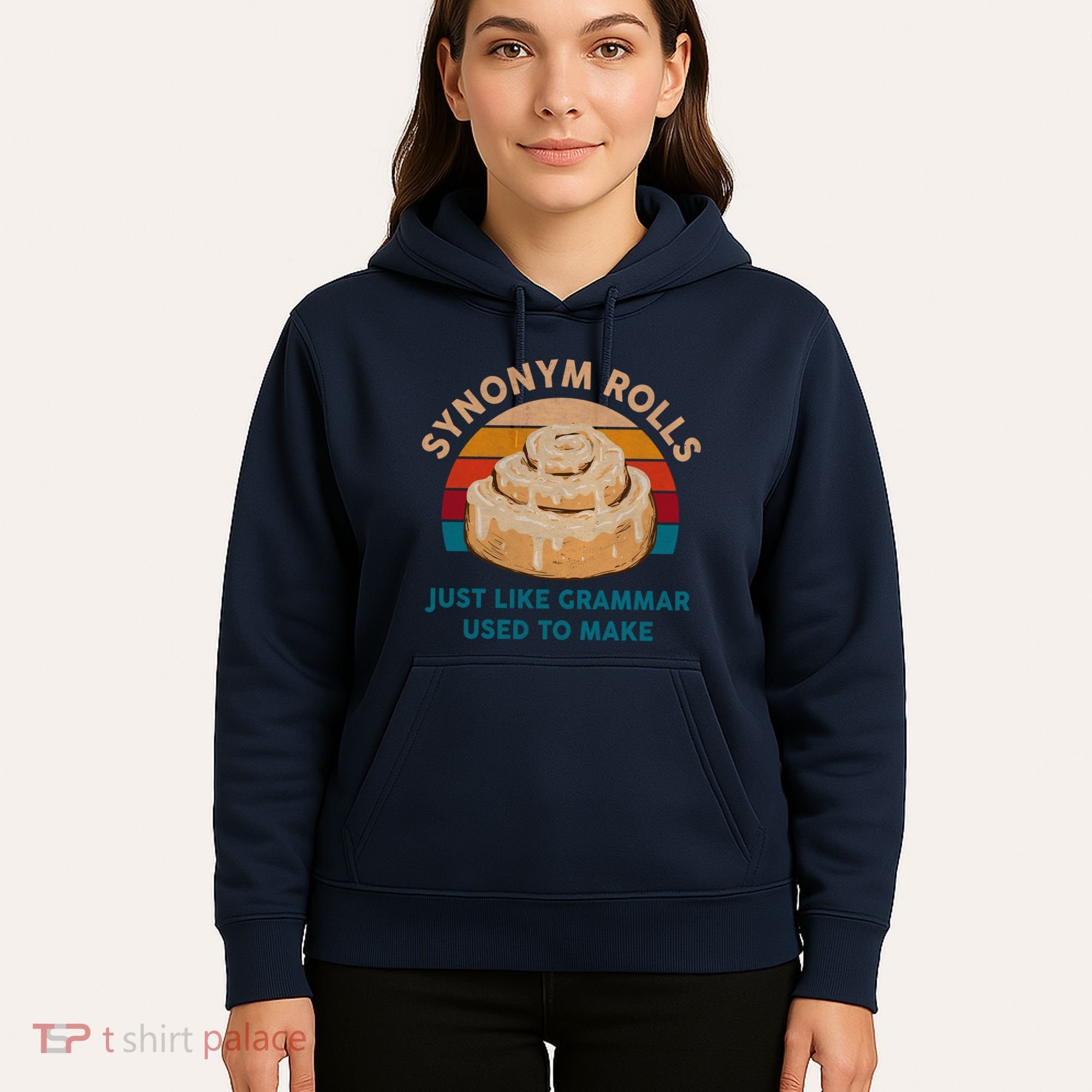 Funny Gift Synonym Rolls English Teacher Student Retro Hoodie
