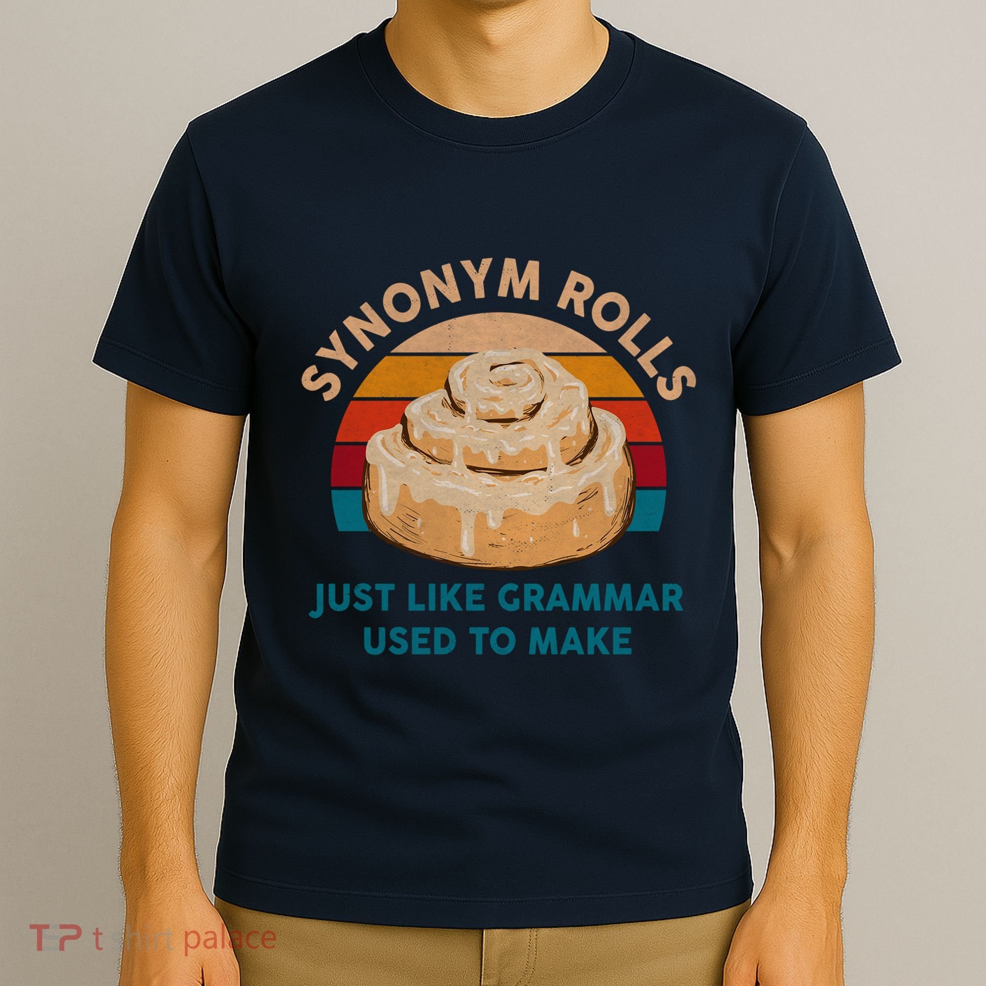 Funny Gift Synonym Rolls English Teacher Student Retro T-Shirt