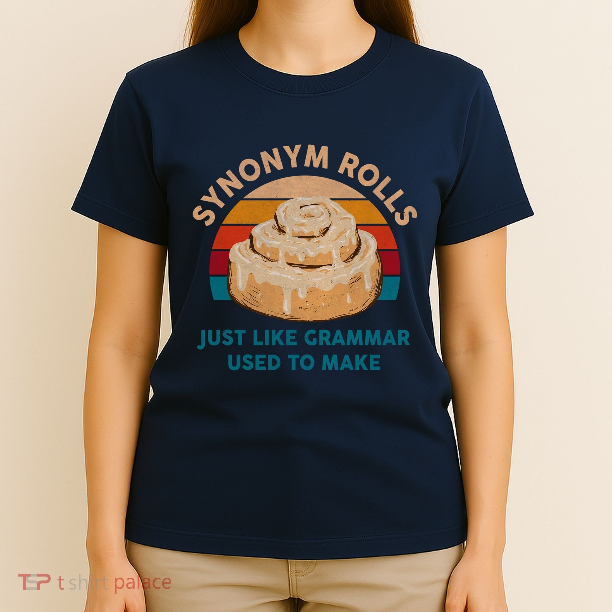 Funny Gift Synonym Rolls English Teacher Student Retro T-Shirt