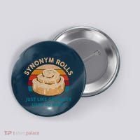 Funny Gift Synonym Rolls English Teacher Student Retro Button thumb 0