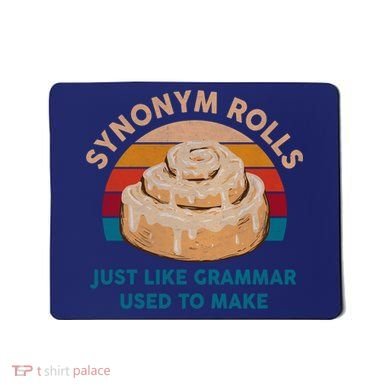 Funny Gift Synonym Rolls English Teacher Student Retro Mousepad