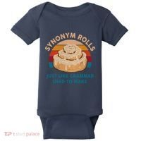 Funny Gift Synonym Rolls English Teacher Student Retro Baby Bodysuit thumb 0