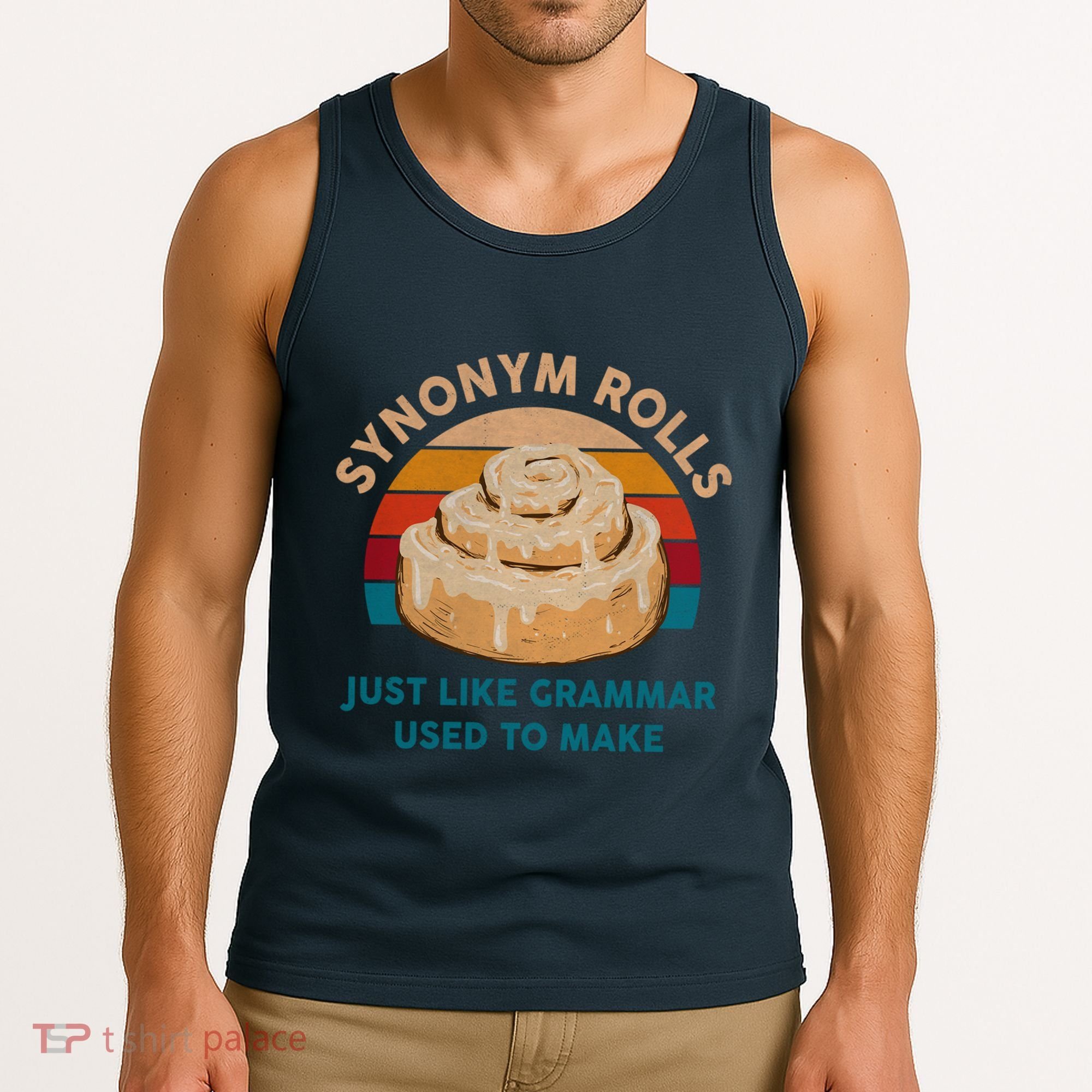 Funny Gift Synonym Rolls English Teacher Student Retro Tank Top