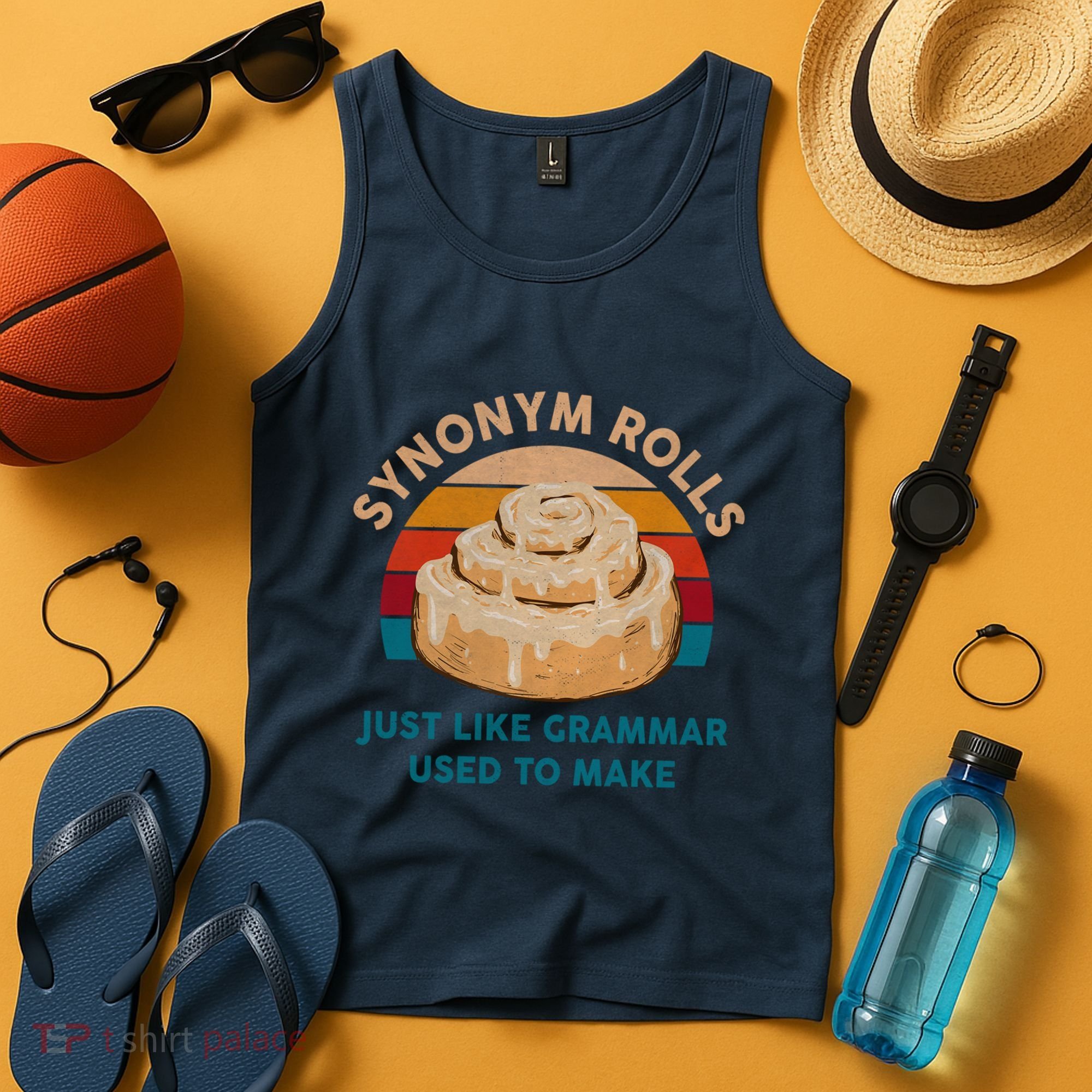 Funny Gift Synonym Rolls English Teacher Student Retro Tank Top