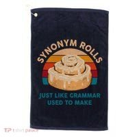 Funny Gift Synonym Rolls English Teacher Student Retro Golf Towel thumb 0