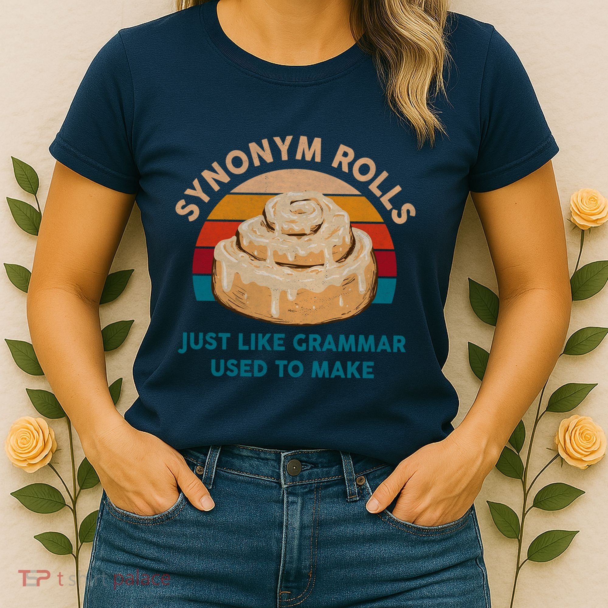Funny Gift Synonym Rolls English Teacher Student Retro Women's T-Shirt
