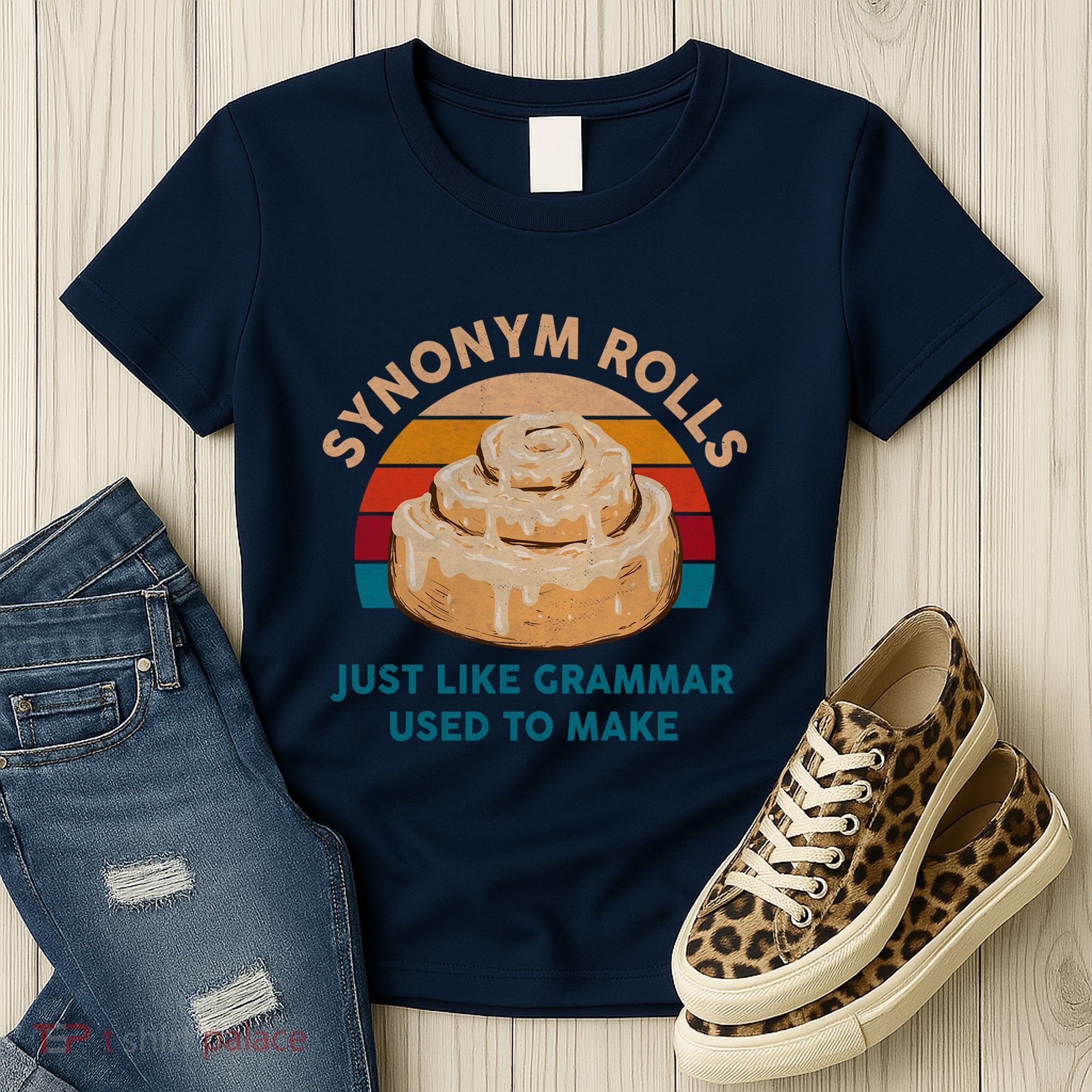 Funny Gift Synonym Rolls English Teacher Student Retro Women's T-Shirt