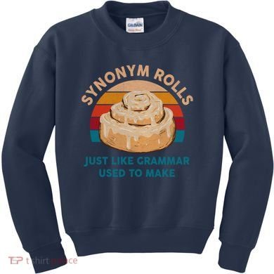 Funny Gift Synonym Rolls English Teacher Student Retro Kids Sweatshirt