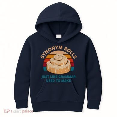 Funny Gift Synonym Rolls English Teacher Student Retro Kids Hoodie