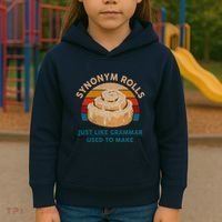 Funny Gift Synonym Rolls English Teacher Student Retro Kids Hoodie thumb 3