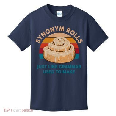 Funny Gift Synonym Rolls English Teacher Student Retro Kids T-Shirt