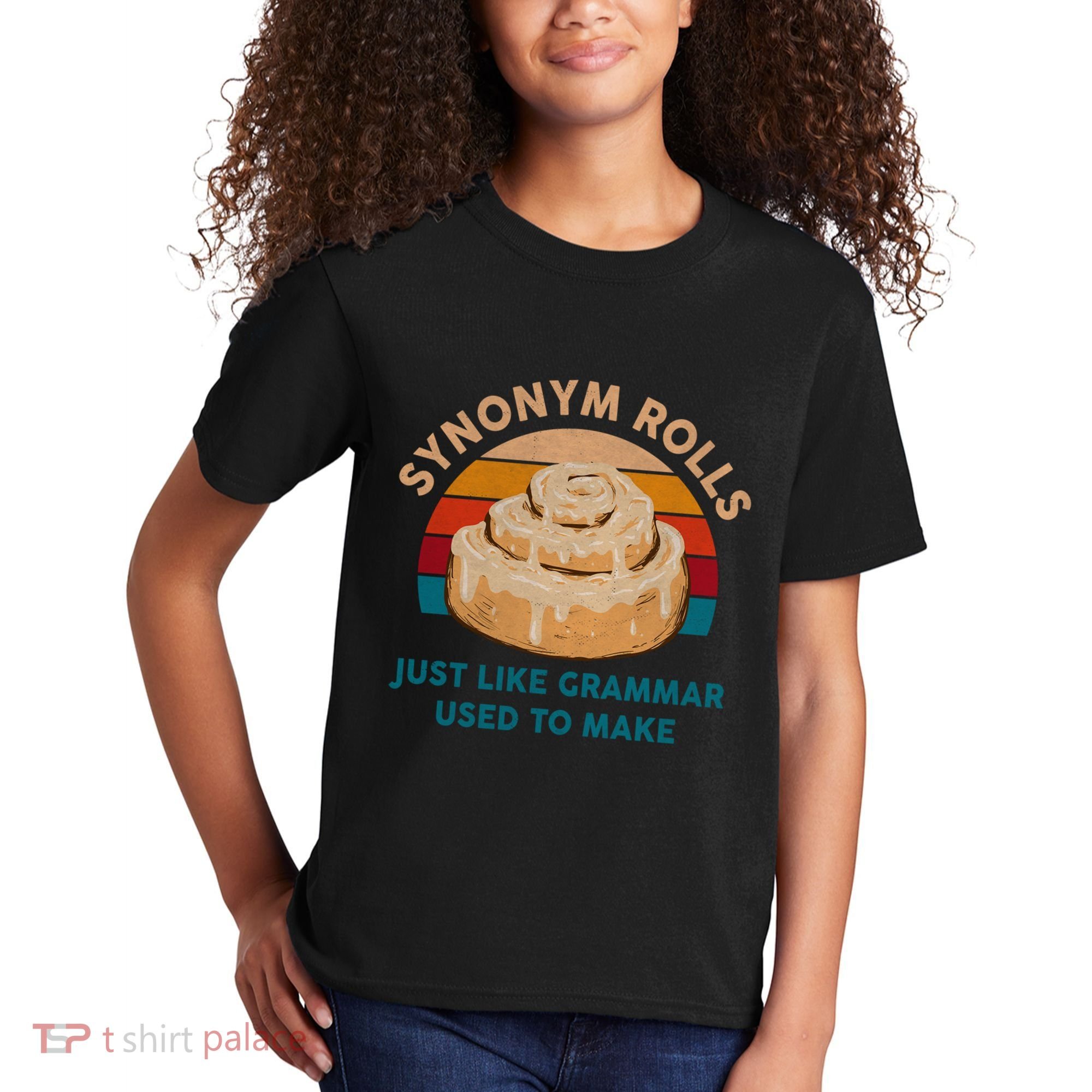 Funny Gift Synonym Rolls English Teacher Student Retro Kids T-Shirt