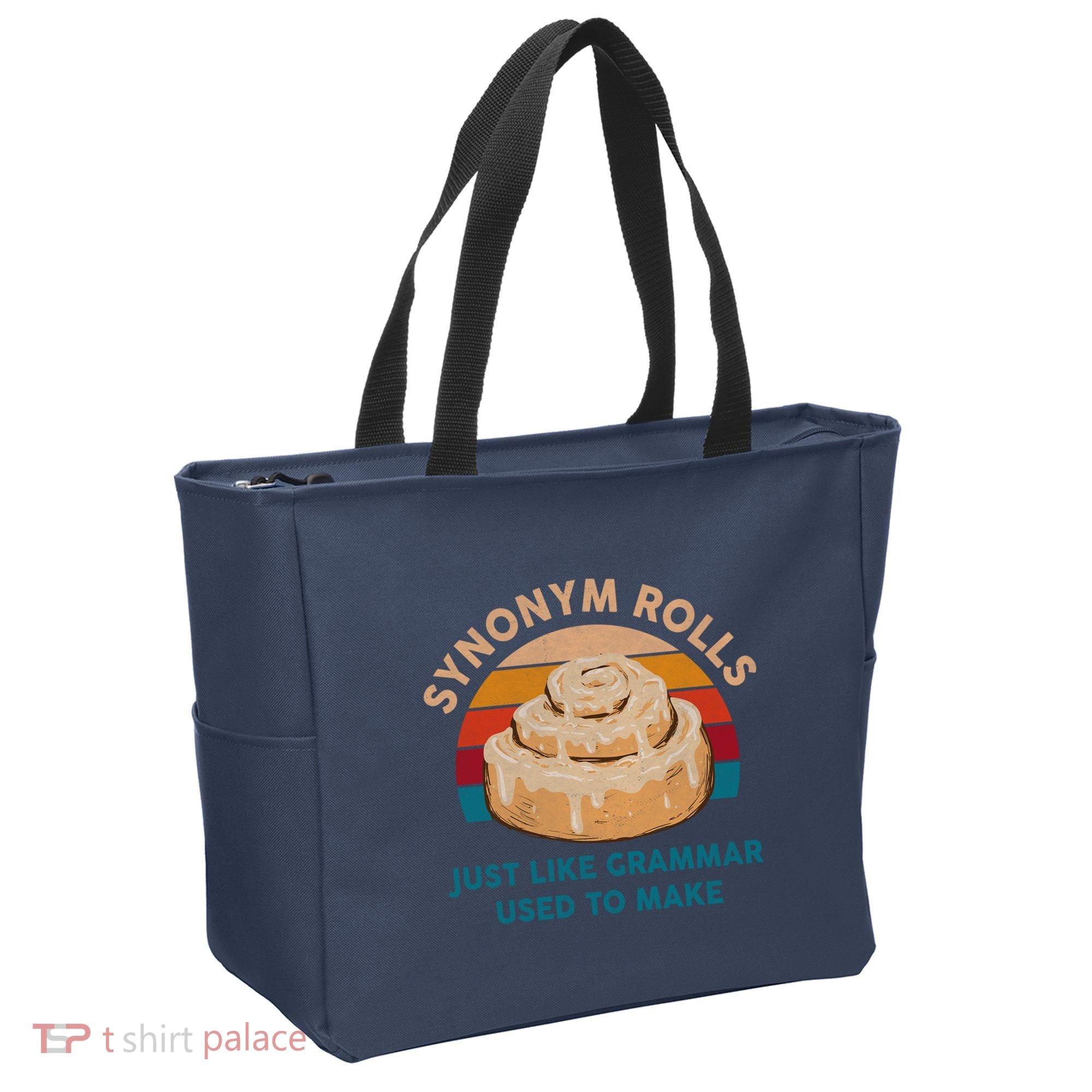 Funny Gift Synonym Rolls English Teacher Student Retro Tote Bag